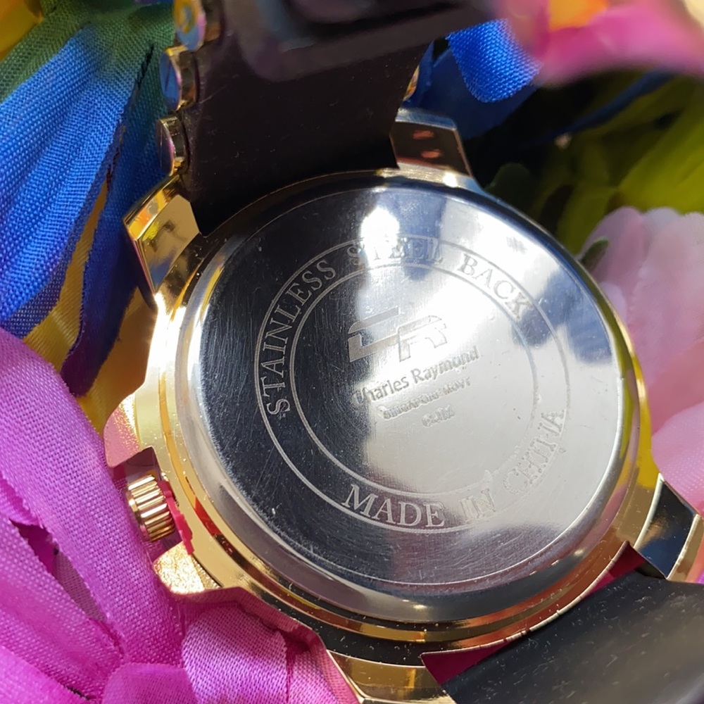 NEW* MEN BLACK GOLD ICY BLING SILICON WATCH - Picture 7 of 7